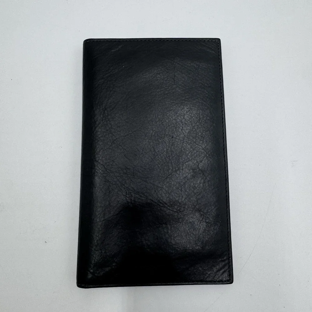 Genuine Leather Long Wallet Black Soft Leather Made in India Card Organizer